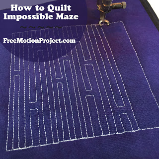 Learn how to machine quilt Impossible Maze - free video!